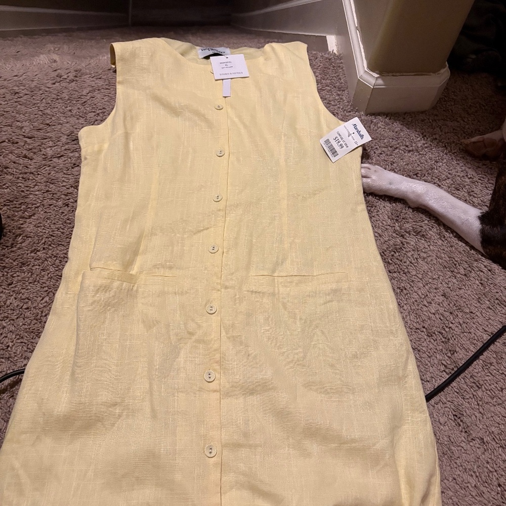 Yellow Button Dress